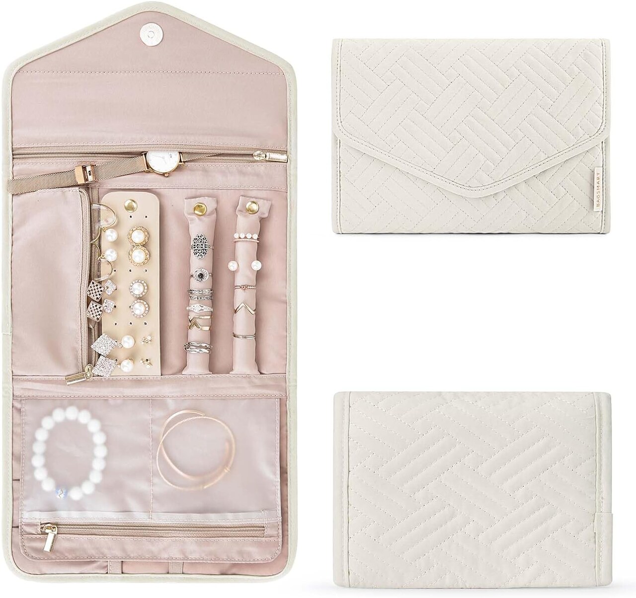 Foldable Travel Jewelry Organizer – Rings, Necklaces, Bracelets, Earrings
